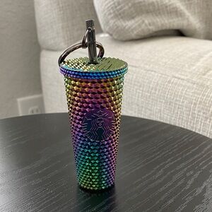 Starbucks Multicolor Studded Tumbler with Straw Key Chain